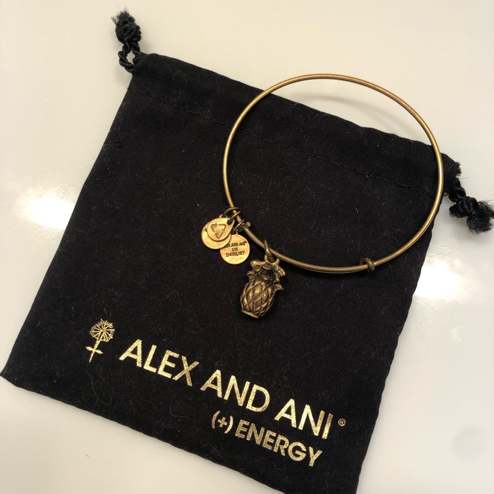 Pineapple-Gold-Alex and Ani bracelet